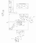 Cylinder Head Gasket Set - Valve Lubrication Valves Diagram and Parts List for 28BH76-0114-E1  Briggs and Stratton Engine